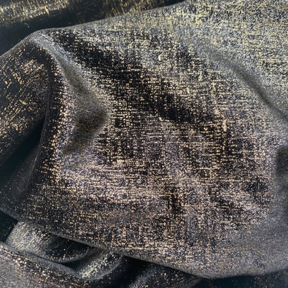 Spanx Black & Gold Shimmer Metallic Velvet Leggings NWOT Size XS - Picture 10 of 13